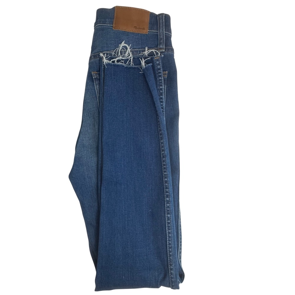 Madewell 10" Roadtripper Skinny Jeans‎ Women's Size 26 Ripped Knee Raw Hem Denim - Picture 3 of 6